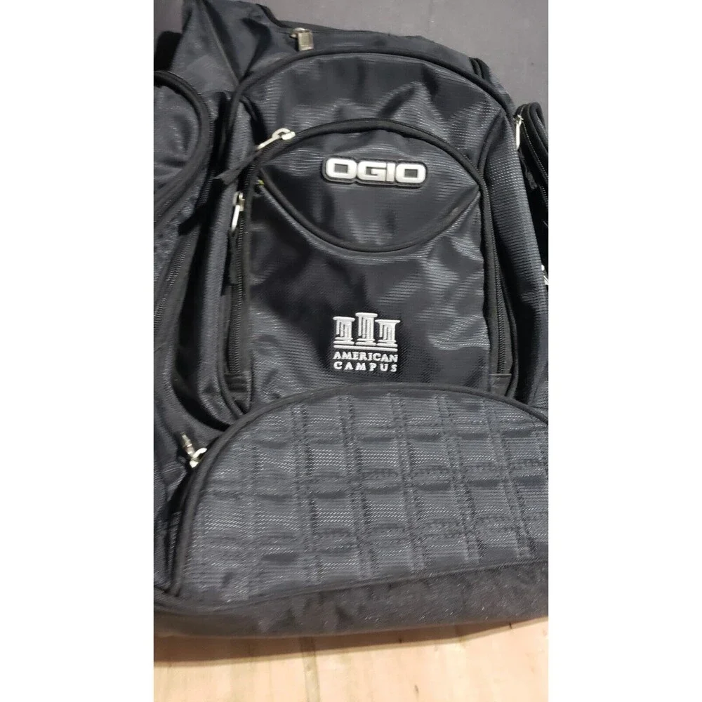 OGIO Metro Computer Laptop Backpack, Black American Campus Embroidery